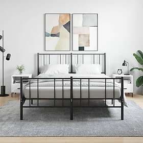 vidaXL Sängbord 2 st vit 40x35x47.5 cm konstruerat trä 827437