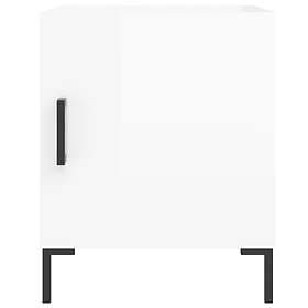 vidaXL Nightstand White High Gloss 40x40x50cm Constructed Wood 827569