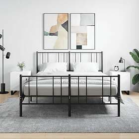 vidaXL Sängbord 2 st vit 40x40x50 cm konstruerat trä 827613