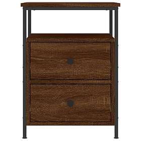 vidaXL Sängbord brun ek 44x45x60 cm konstruerat trä 826011