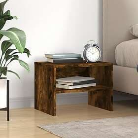 vidaXL Sängbord rökfärgad ek 40x30x30 cm konstruerat trä 815237