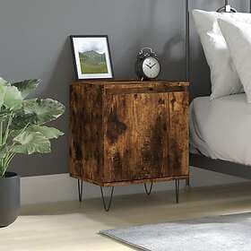 vidaXL Nightstand Smoke Brown Oak 40x30x50cm Constructed Wood 826838