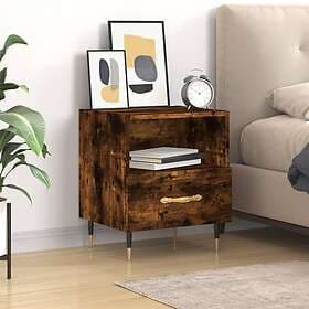vidaXL Nightstand Smoke Brown Oak 40x35x47.5cm Constructed Wood 827398