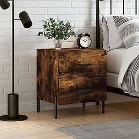 vidaXL Sängbord rökfärgad ek 40x35x47.5 cm konstruerat trä 827334