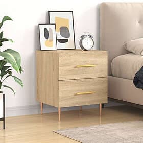 vidaXL Sängbord sonoma-ek 40x35x47.5 cm konstruerat trä 827282
