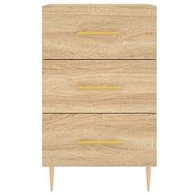 vidaXL Sängbord sonoma-ek 40x40x66 cm konstruerat trä 827647