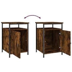 vidaXL Sängbord rökfärgad ek 40x42x60 cm konstruerat trä 825867