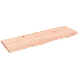 vidaXL Hyllplan 100x30x4 cm obehandlad massiv ek 363561