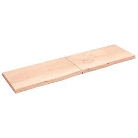vidaXL Hyllplan 220x60x6 cm obehandlad massiv ek 363619