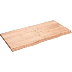 vidaXL Hyllplan ljusbrun 120x60x4 cm behandlad massiv ek 363698