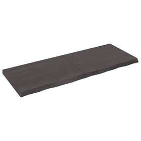 vidaXL Hyllplan mörkgrå 160x60x6 cm behandlad massiv ek 363835