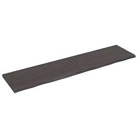 vidaXL Hyllplan mörkgrå 200x50x4 cm behandlad massiv ek 363848