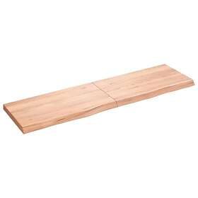 vidaXL Hyllplan ljusbrun 180x50x6 cm behandlad massiv ek 363721