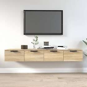 vidaXL Väggskåp 2 st sonoma-ek 68x30x20 cm konstruerat trä 3115894