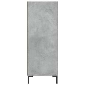 vidaXL Bokhylla betonggrå 69.5x32.5x90 cm konstruerat trä 828368
