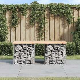 vidaXL Garden Bench gabion design 103x44x42 cm solid pine 834338