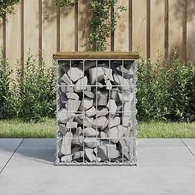 vidaXL Garden Bench gabion-design 33x31x42 cm impregnated pine 834328