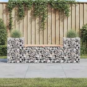 vidaXL Garden Bench gabion design 183x41x60.5 cm solid Douglas fir 834388