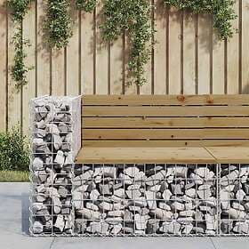 vidaXL Garden Bench gabion-design 92x71x65.5 cm impregnated pine 834382