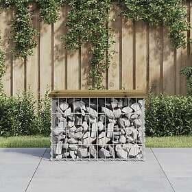 vidaXL Garden Bench gabion-design 63x44x42 cm pressure-treated pine 834355