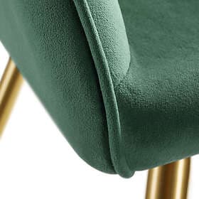 TecTake Marilyn Chairs Velvet Look Gold Dark Green/Gold 2 pcs