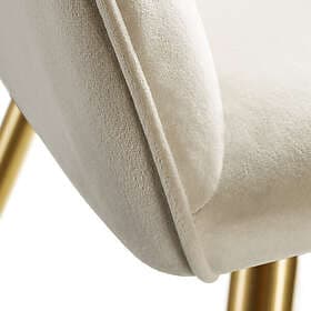 TecTake 2x Chair Marilyn Sammetsoptik guld grädde/guld