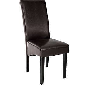 TecTake 4 Kitchen Chairs Ergonomic Design Brown
