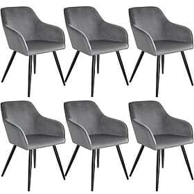 TecTake Marilyn Chair Velvet Look / Black