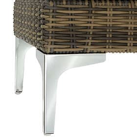TecTake Modulär rottingset Villanova aluminiumarmchair Antracitgrå melerad