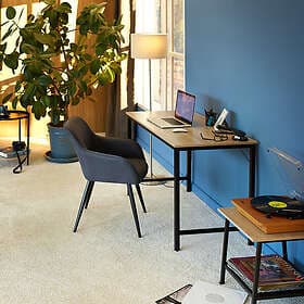 TecTake Desk Jenkins Industriellt mörkt trä, 100 cm