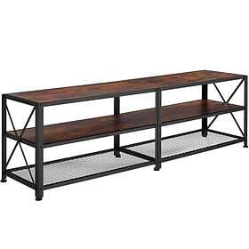 TecTake TV Stand 161 cm, Industriellt mörkt trä