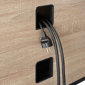 TecTake TV Stand med 4 öppna fack och rörliga hyllor 120 cm, Industriellt lätt t