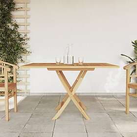 vidaXL Hopfällbart trädgårdsbord 120x120x75 cm massiv teak 362616