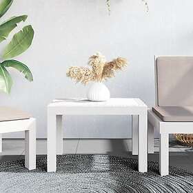 vidaXL Garden Table white 59x47x40 cm PP 364728
