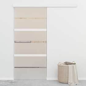 vidaXL Sliding Door ESG-glass och aluminium 90x205 cm silver 288059