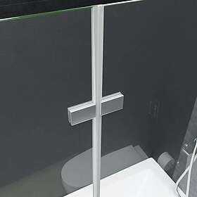 vidaXL Shower Wall Foldable 2 Panels ESG 120x140cm 144677