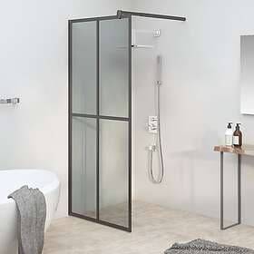 vidaXL Duschvägg 90x195cm mörkt härdat glas 151885