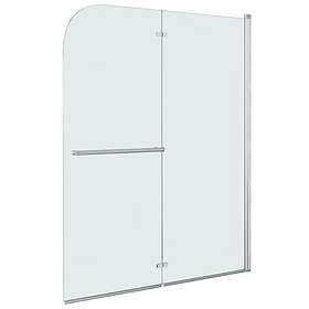 vidaXL Shower Wall Foldable 2 panels ESG 95x140cm 144678