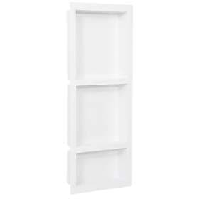 vidaXL Niche Shower Shelf 3 Shelves Matte White 41x99x9cm 151399