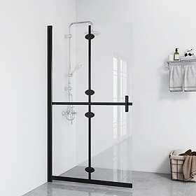 vidaXL Shower Wall Foldable Clear ESG Glass 100x190cm 151183