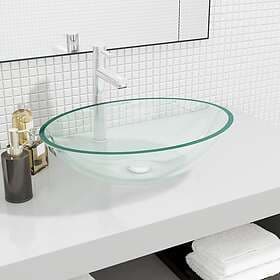 vidaXL Handfat glas 50x37x14 cm transparent 345237