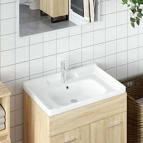 vidaXL Handfat vit 71x48x23 cm rektangulärt keramik 153705