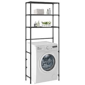 vidaXL Shelf for Washing Machine with 3 Shelves Black 69x28x169 cm