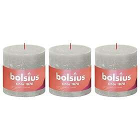 vidaXL Bolsius Shine Block Candle 100x100 mm 3pcs