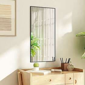 vidaXL Mirror 40x80cm Glass and Aluminum Black 327407