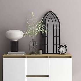 vidaXL Mirror svart 70x30 cm järn för inomhusbruk 3093526