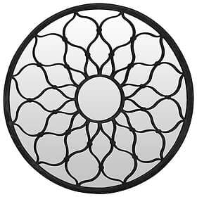 vidaXL Mirror Black 60x3cm Round Iron