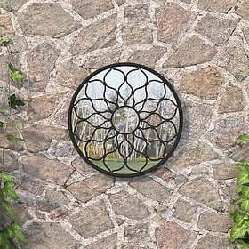 vidaXL Garden Mirror 60x3cm Round Iron for Outdoor Use
