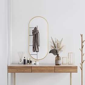 vidaXL Oval Mirror 100x45cm Gold