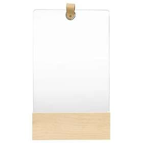 vidaXL Väggspegel massiv furu 23x39.5 cm 322802